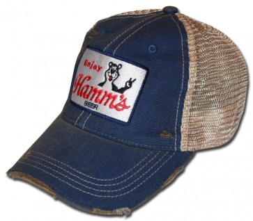 Hamm's Beer Washed Ripped Vintage Hat