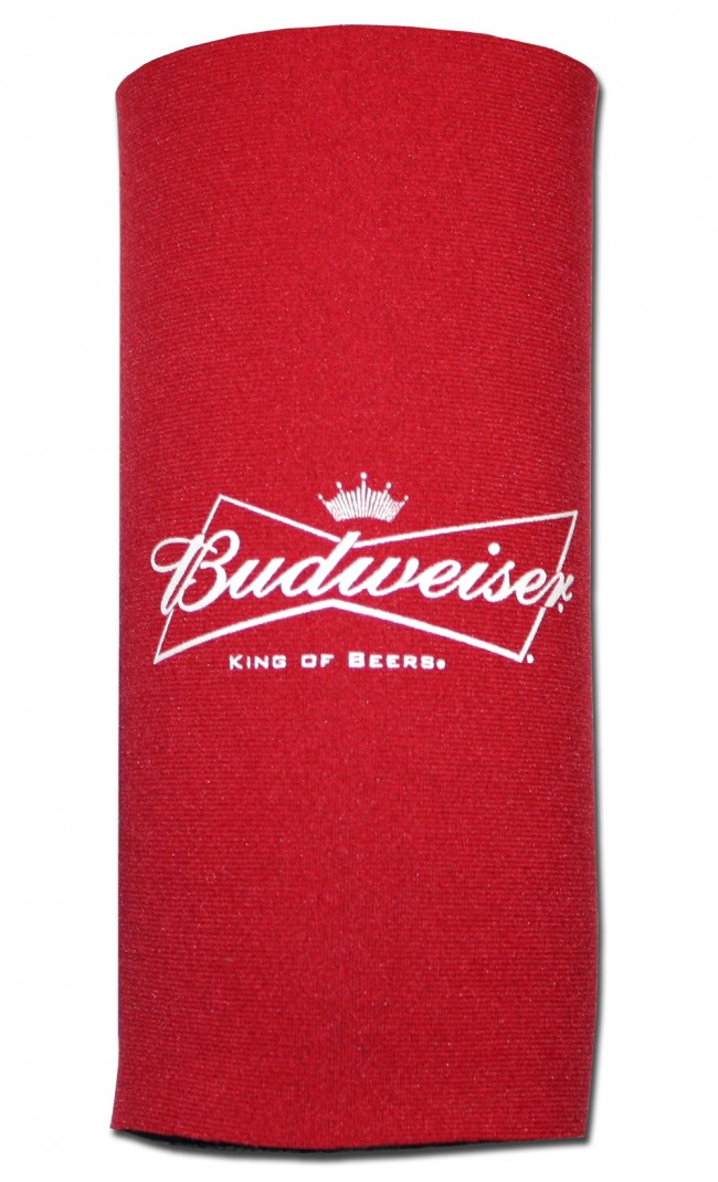 Extra Ounce Cans NEW Fits 24-25 oz Budweiser  Bud NCAA Bracket Beer Koozie 