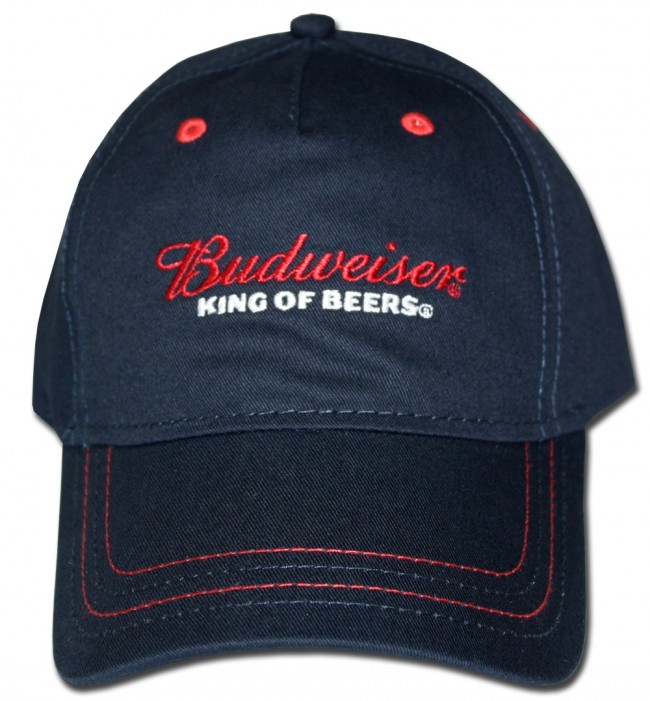 Navy Blue with Red Logo Budweiser Baseball Cap