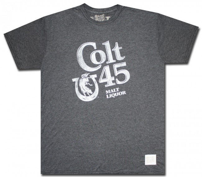 Colt 45 Retro Brand Logo Tee Grey 