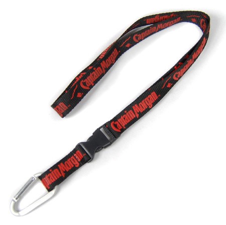 with Carabiner Captain Morgan Officially Licensed Red & Black Lanyard New