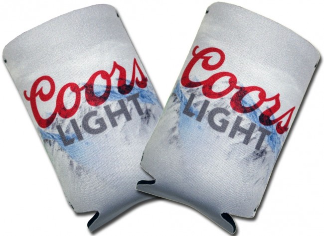 COORS LIGHT MOUNTAINS 2 BEER CAN COOLER COOZIE COOLIE KOOZIE HUGGIE PINK NEW 