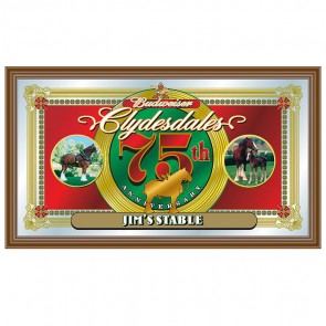 Budweiser Clydesdales 75th Anniversary Bar Mirror 