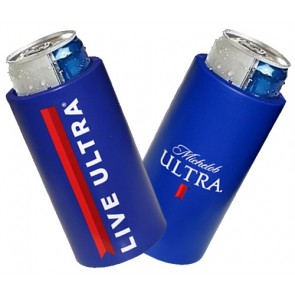 Michelob Ultra Slim Blue Can Coozie Set